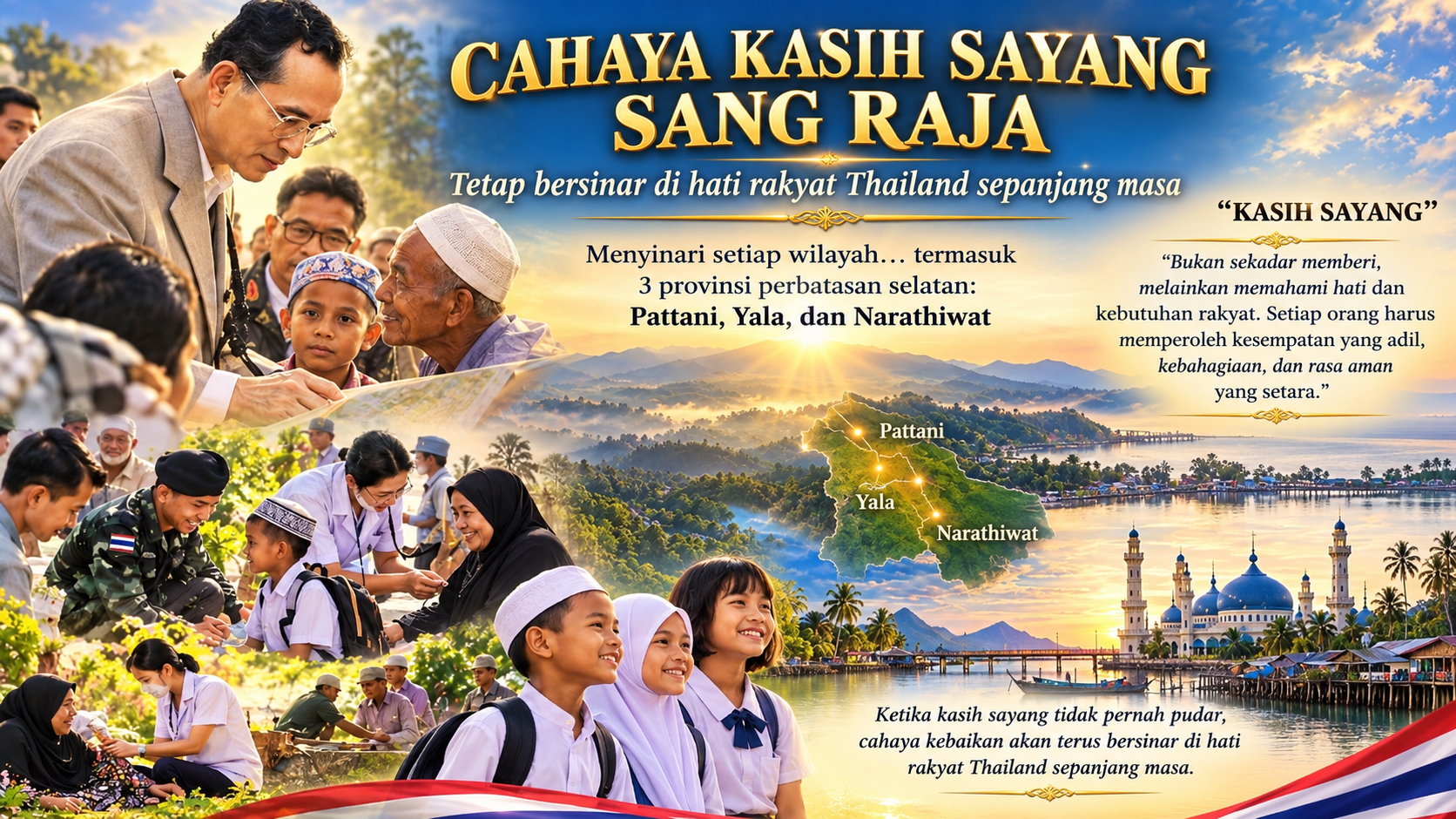 Cahaya Welas Asih Bersinar di Wilayah Perbatasan Thailand Selatan